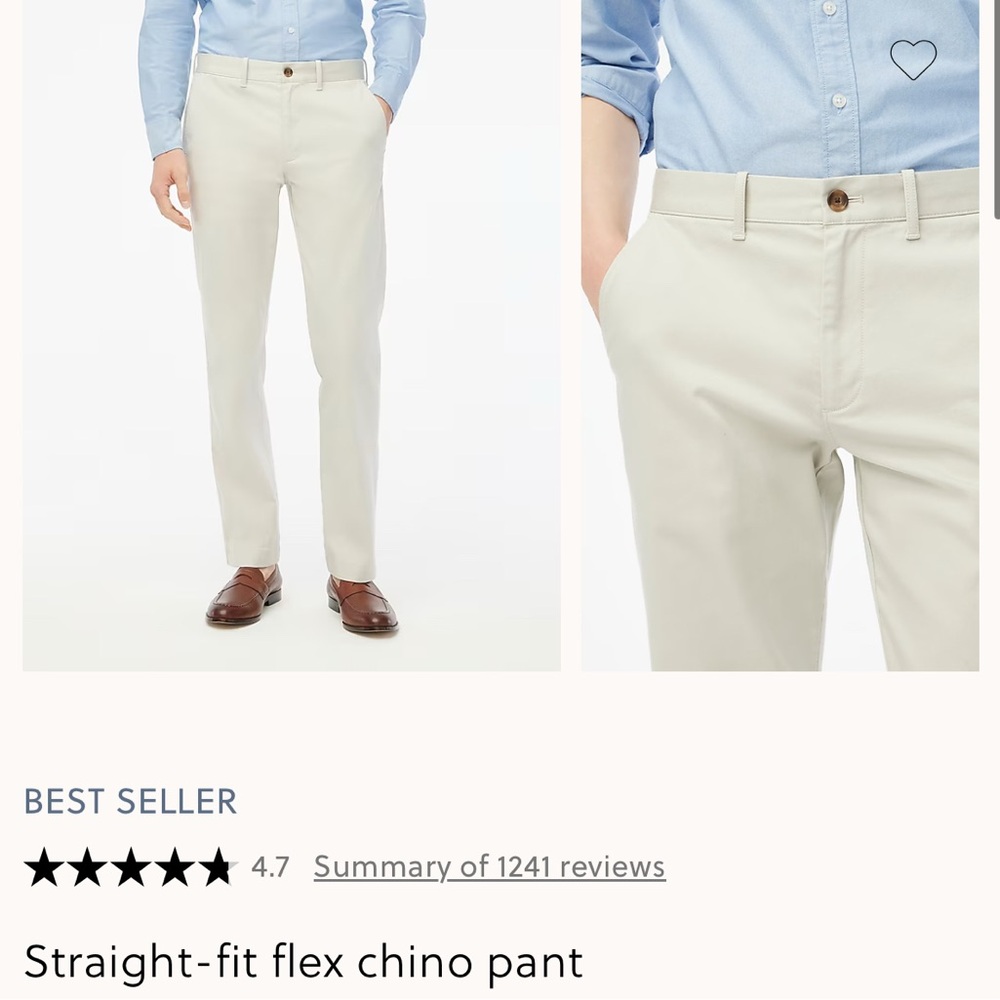 Men's Straight-Fit Flex Chino Pant - stone by J Crew